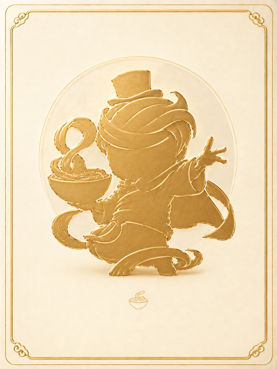 油泼面魔术师 · 烫金剪影卡